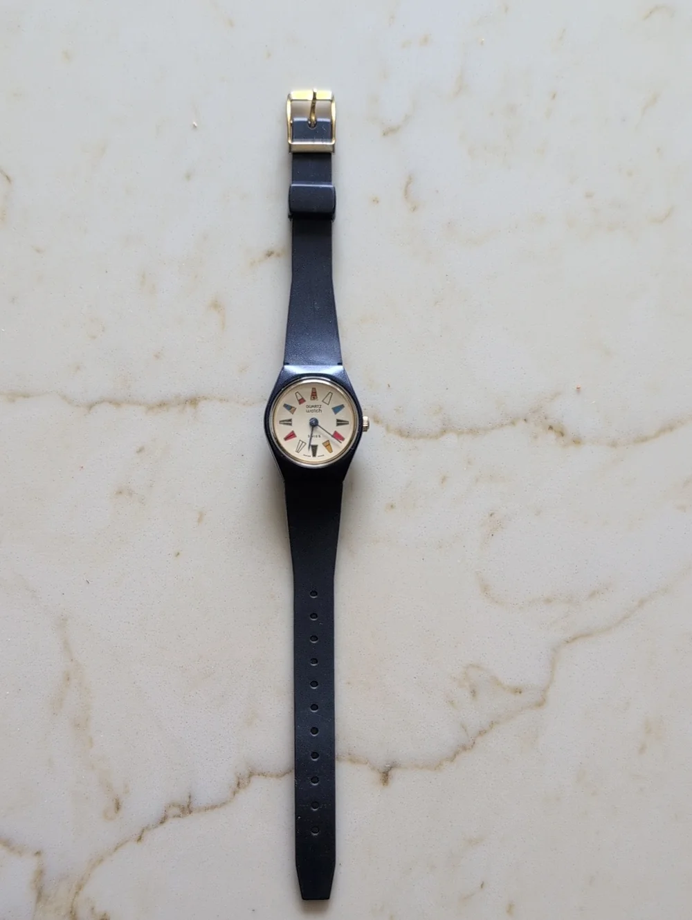 Swatch Vintage 1984 Silicone Watch with Nautical Flag Dial ⭐🕛Automatic
